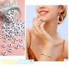 TOAOB 500pcs 4x7mm Vowels Letter Beads Round White Letter Beads