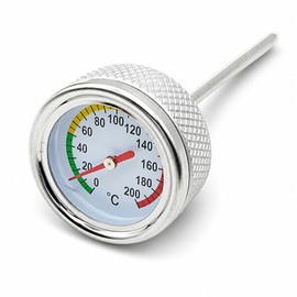 JYFACTORY Oil Thermometer Oil Filler Cap Hunter Cub CT125 Cross Cub CC110 Silver