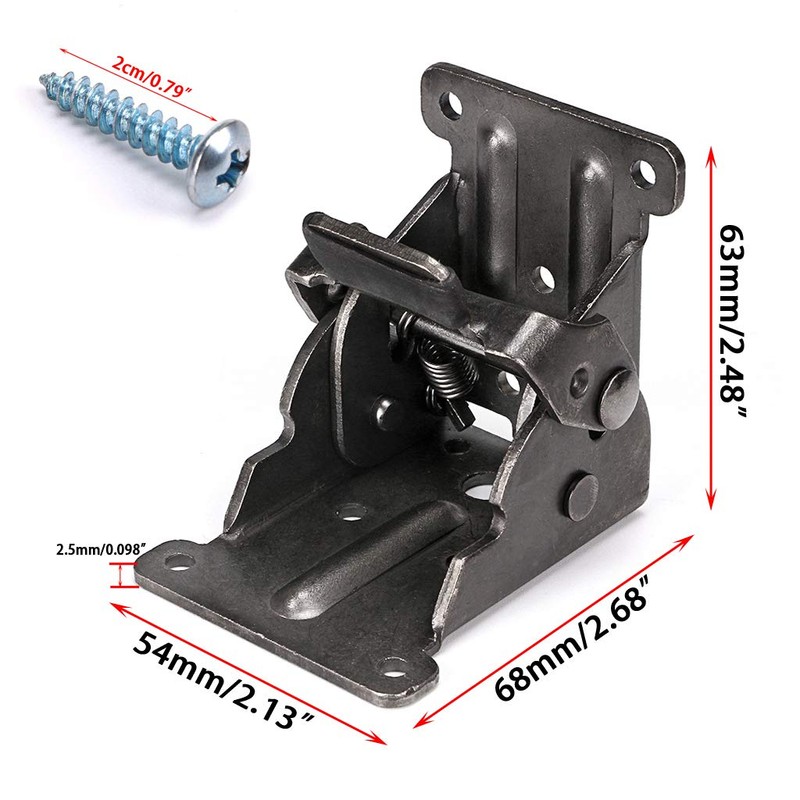 Skelang Foldable Bracket, Self-Lock Hinge Hardware with Screws Lock Extension