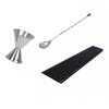 Bar Kit Acero Inox Bar Bartender Cuchara Tapete Jigger Cocteles