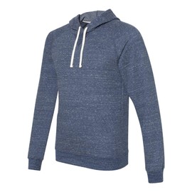 Jerzees Adult Snow Heather Raglan Hooded Sweatshirt S Navy Snow Heathr