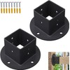 VANROUG 2 x 2 Square Fence Pole Flange Base Pergola
