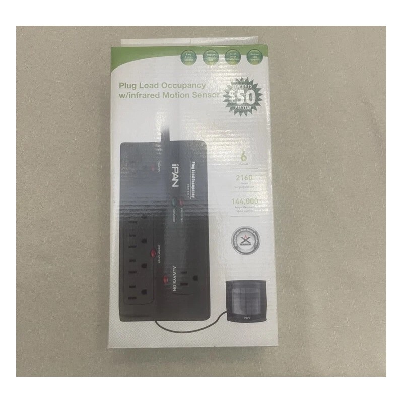 IPAN Surge Protector Plug Load Occupancy with Infrared Motion Sensor