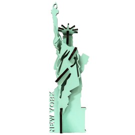 Little & Wood: Woodlet: Medium - Statue of Liberty - 3D Wooden Kit-Set, New York Landmark Construction Puzzle, Pop Build Fun, Easy Assembly, Ages 6+