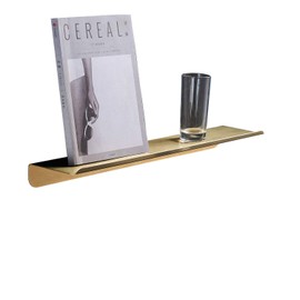 Metal Wall Shelf, Metal Floating Shelf Gold 15.7 Inches Wall Mount Stainless Steel 304 for Bathroom Organizer