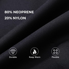 Lemorecn Wetsuits Mens Front Zip Neoprene 3mm Shorty Diving Suit(CA3016black-XL)