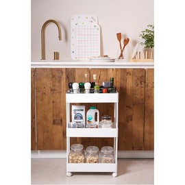 JAJU Neat and sturdy 3-stage trolley_white, white white_FRFR / 자주 JAJU 깔끔하고 튼튼한 3단 트롤리_화이트, 화이트화이트_FRFR