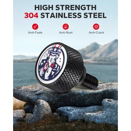 AMAZICHA Stainless Seat Bolt Fender Rear Seat Screw 1/4"-20 Thread Compatible with 1997-2025 Harley Davidson Touring XG XL Dyna Softail Sportster CVO Fatbob Black