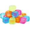 54-Pack Multi-Color Reusable Ice Cubes 1" Square - Quick Freeze,