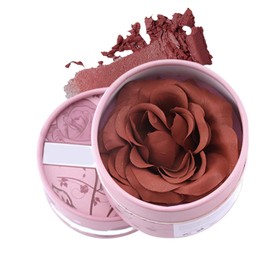 Rubor Rosa,Rubor 3D Con Pétalos De Rosa - Crema Contorneadora e Iluminadora de 3.5g con Natural, Pigmentación y Tonos Nudes para Viajes, Bodas y Eventos Invernales