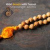 HealthAndYoga(TM) NatureSooth Mala Beads - Superior Grade Tulsi Wood