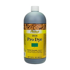 Fiebing's Pro Dye Green 32 Oz - Permanent Penetrating Professional Oil Dye for Dyeing Leather