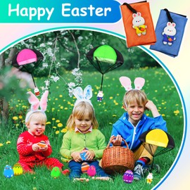 Parachute Toys for Kids, 6 Pack Outdoor Throwing Flying Toys, Unique Boys & Girls Easter Basket Stuffers