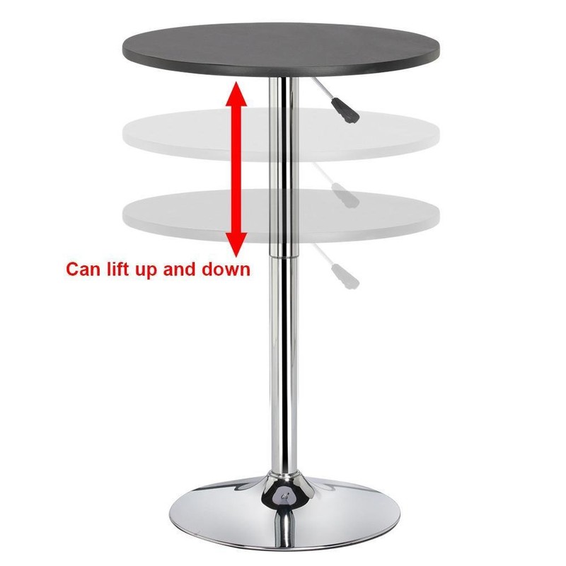 Yaheetech Round Pub Bar Table High Top Table Cocktail Table