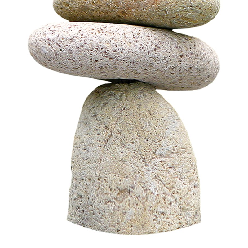 BestNest Ancient Graffiti Stone Cairns Set, 2-Piece Stacked Rock Sculptures