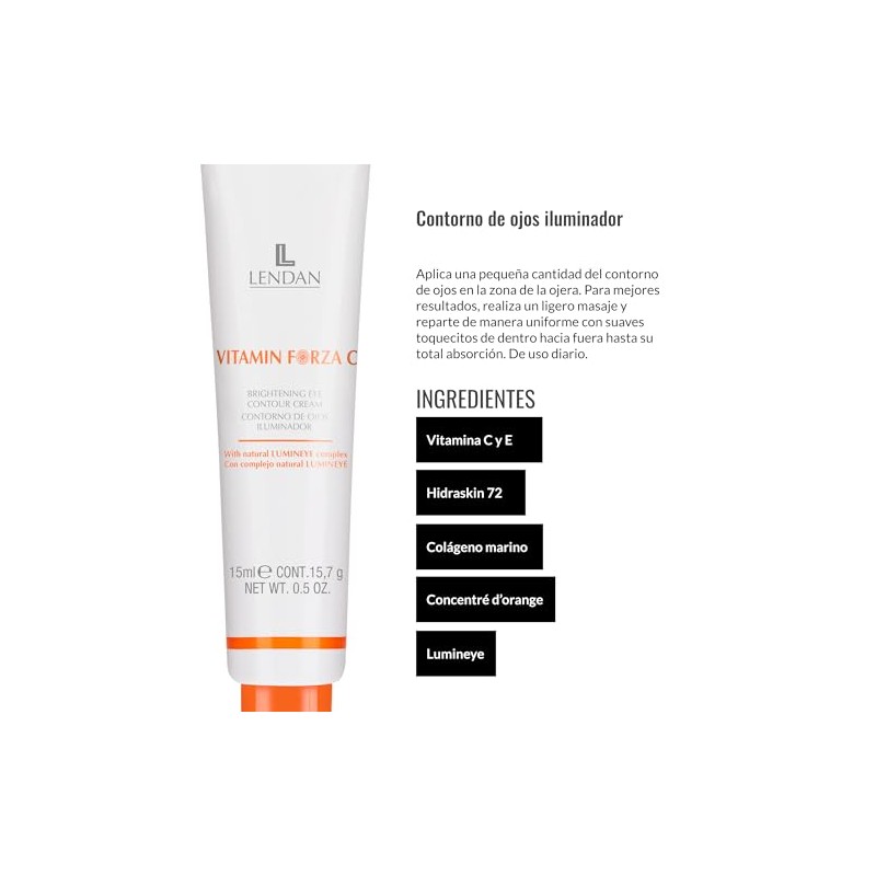 Lendan Crema Contorno De Ojos Iluminador Con Vitamin C 15ml