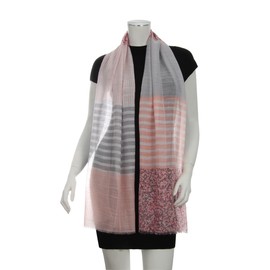 Majea - Women's Slim Neck Scarf, Thin Scarf, Fine Neckerchief, Summer Women's Scarf, Women's Stole (880060), Pink (pink 1)