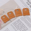 4-Piece Leather Finger Protector Coin Thimble Pads for Hand Sewing