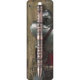 Full Armor of God Ephesians 6 Antique Copper Metal Cross Gift Pen