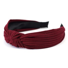 JORCEDI 3 Pcs Fashion Spa Headband Knotted Wide Plain Headband Bow Hair Band For Women Girls Running Sport Washing Face Shower Spa Mask