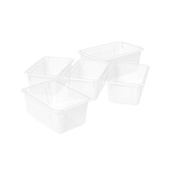 Storex Small Cubby Bins – Plastic Storage Containers for Classroom,