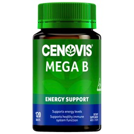 Cenovis Mega B Tablets 360 (3 X 120) - High-Strength Vitamin B Formula B-Group Vitamins Support Energy Levels, Healthy Nervous & Immune System Function - Reduces Free Radical Formation in the Body