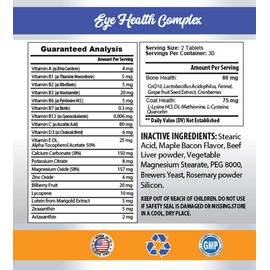 PET SUPPLEMENTS Dog Skin and Coat Supplements - Pets Total Health Support - for Dogs and Cats - Healthy Joints Eyes Teeth Hair Skin - Dog Cranberry - 1 Bottle (60 Tablets)