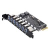 NFHK Adaptador de tarjeta de expansión PCI-E a USB 3.0