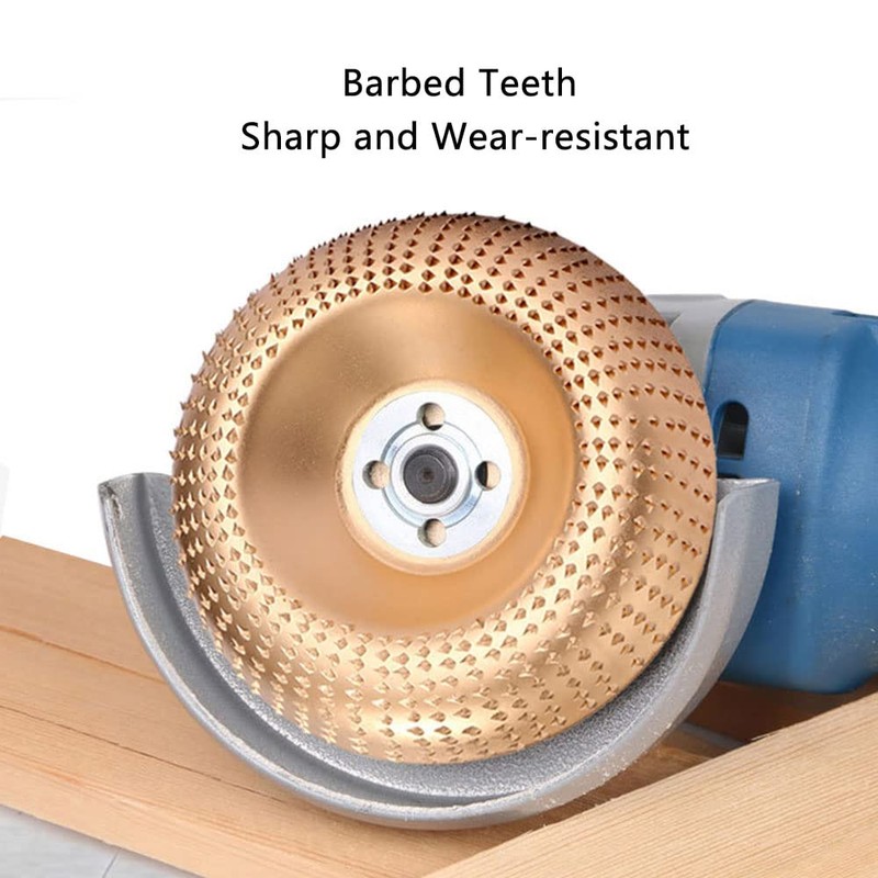 Upgraded Version Angle Grinder Wood Carving Disc, 4 Pieces Wood