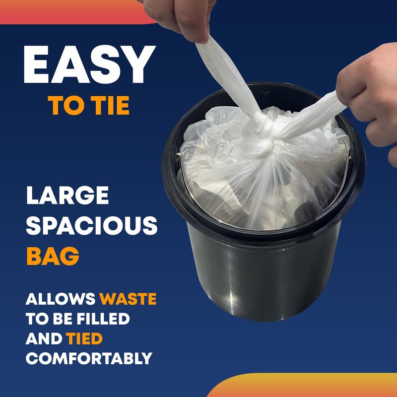 15L Bin Liners Extra Strong Dustbin Waste Bags For Round,