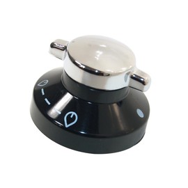 Genuine NEW HOME 050551122 Oven Cooker Black/Silver Control Knob