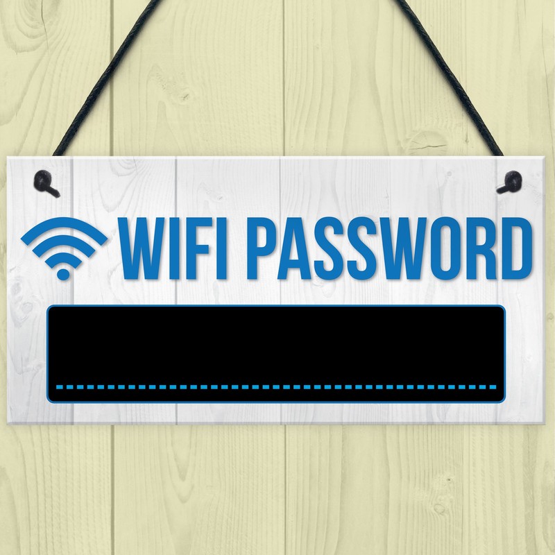 RED OCEAN Wifi Password Chalkboard New Home Friend Gift Hanging