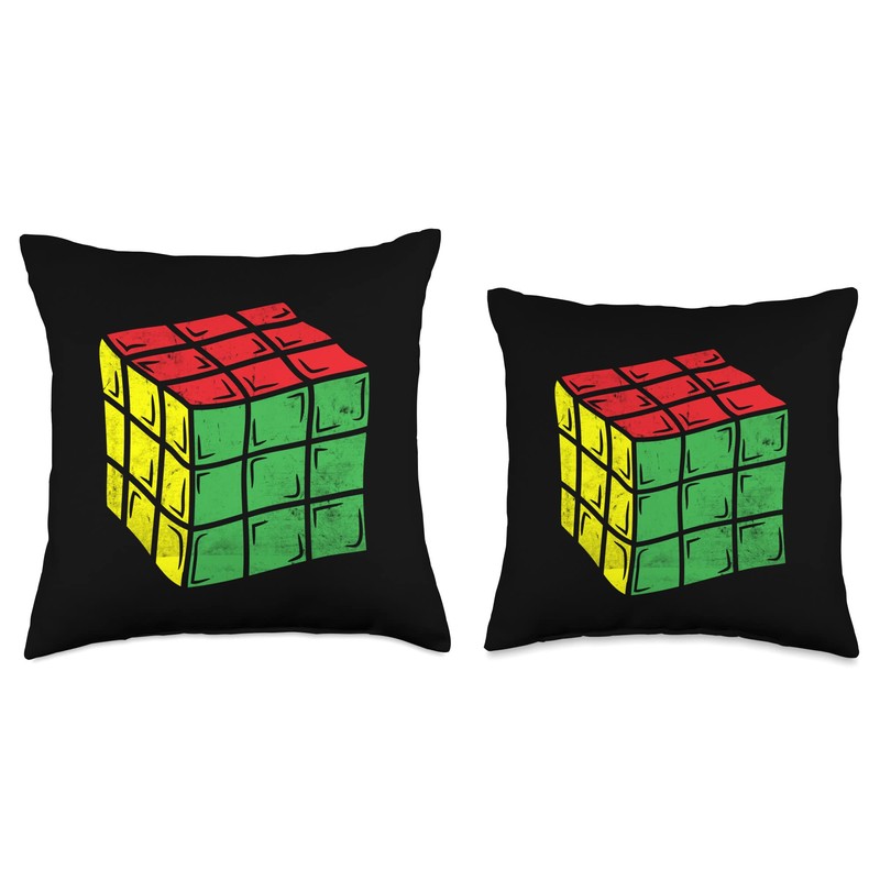 Speed Cubing Puzzle 3x3 Math Cube Game 80's Vintage Rubics