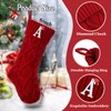 Ulico Christmas Stockings with Initials, 18’’ Large Embroidered Monogram Knit