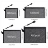 CNYMANY 4 Sizes Mesh Pouch, Nylon Mesh Bags With Zipper,