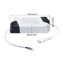 PATIKIL 36W 300mA LED Driver, 2Pcs AC 85-265V Output 72-126V DC Female Connector Constant Current Rectifier Transformer External Power Supply