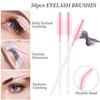 BUYBLIFE 200pcs Disposable Mascara Wands Lip Applicator Makeup Brush Sets,