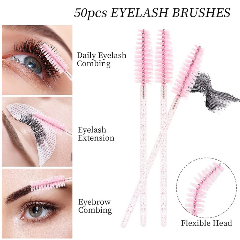 BUYBLIFE 200pcs Disposable Mascara Wands Lip Applicator Makeup Brush Sets,