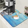 Summer Sea Shells Starfish Coffee Mat Absorbent Dish Drying Mat