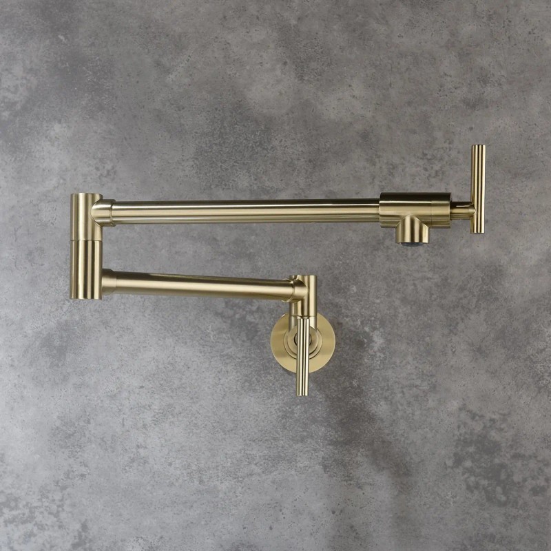 Wall Mount Pot Filler Kitchen FaucetColor: as Pic Color