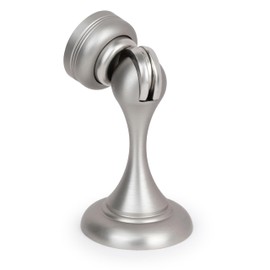 MEGA HANDLES Magnetic Door Stopper - Strong Magnetic Door Catch with Screws - Modern Door Stoppers for Bottom of Door to Keep Your Door Open - Magnetic Door Stoppers for Wall - Satin Nickel (1 Pack)