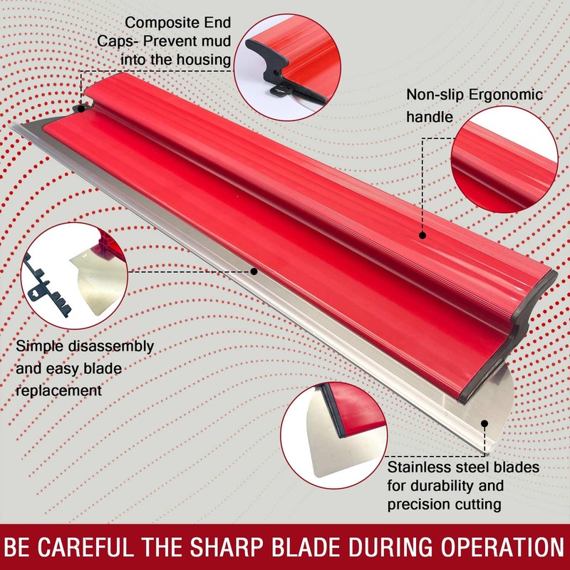 XWADJCD Drywall Skimming Blade 40 Inch, Smooth Finish, Precision 0.5mm