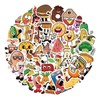 Comida Variada Cool Sabores Diversión Color 50 Calcomanías Stickers PVC