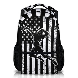 Homexzdiy School Backpacks for Kids, Volleyball Backpacks for Men Teens Boys, 17 Inch Lightweight Adjustable Straps Daypack Schoolbag, Large Capacity Bookbag for Preschool College Hiking