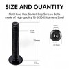 Wlzll M6 x 35mm 20Pcs Flat Head Hex Socket Cap