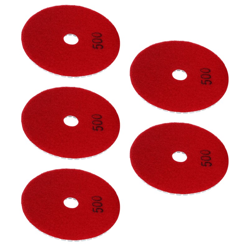 5Pcs 4in Diamond Wet Polishing Pads Soft Grinding Disc Kit