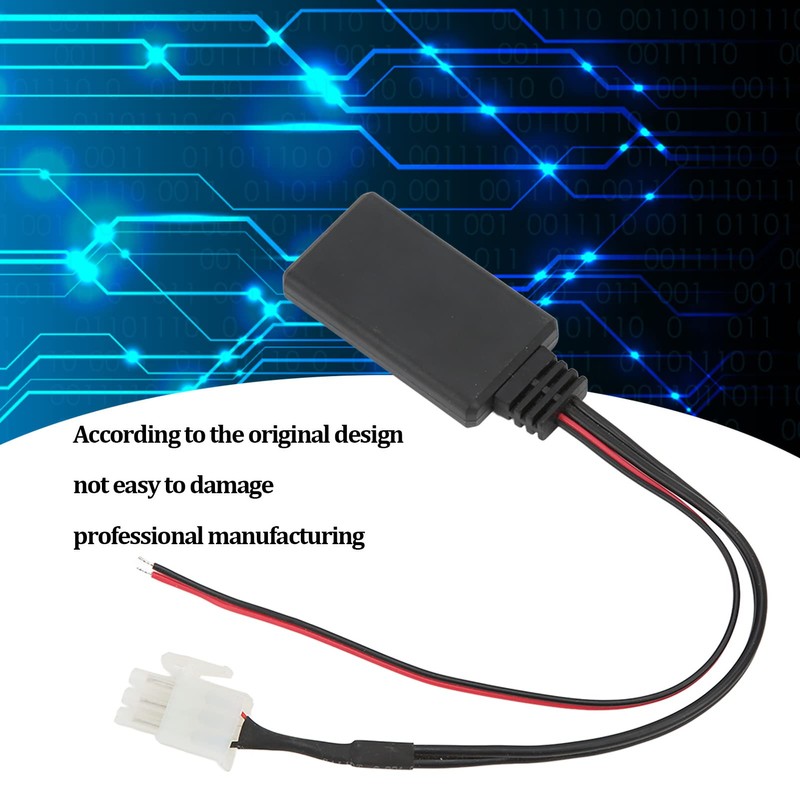 Bluetooth 5.0 AUX in Cable, ABS 3Pin Connector Stereo AUX