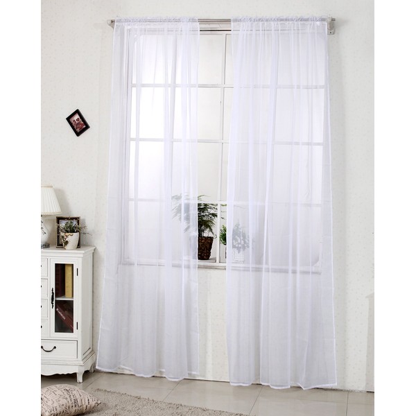 Woltu #307 Transparent Curtain with 50 mm Ruffle Band Curtain