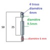 cyclingcolors 2 x Bed Screws M6 x 50 mm +