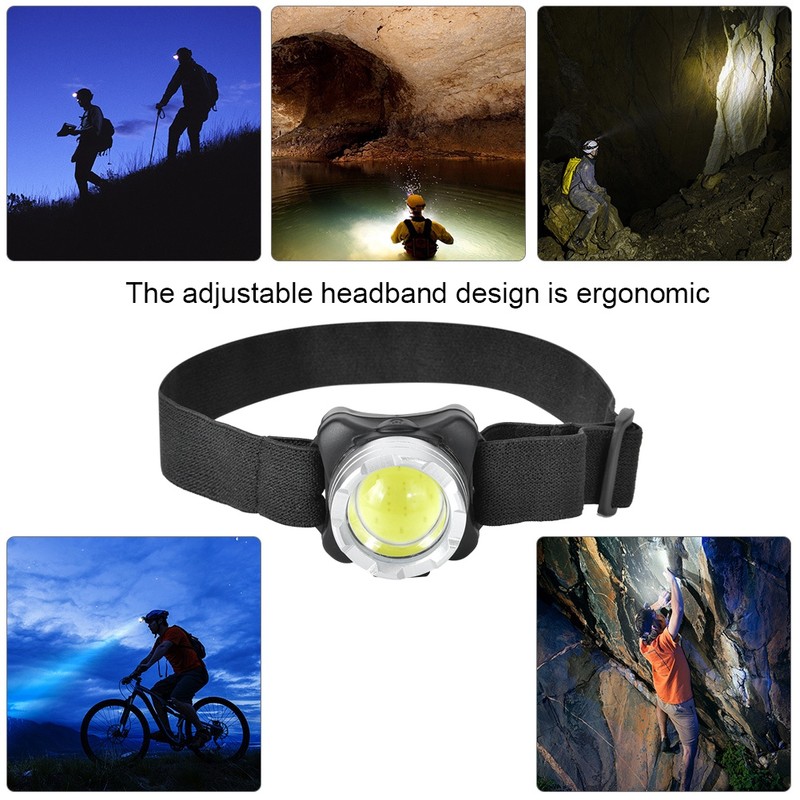 Multifunction Outdoor Super Bright COB LED Headlamp Emergency Fishing Hunting